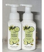 Bath &amp; Body Works Foaming Hand Soap Lot Set of 2 PURELY CLEAN CUCUMBER V... - $23.71