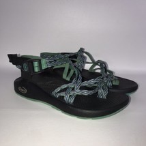 Chaco Womens Green Blue Sandals Size 8 Double Adjustable Straps  - £31.51 GBP