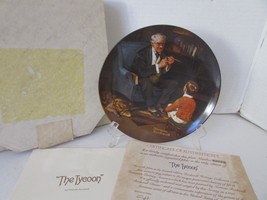 KNOWLES COLLECTOR PLATE THE TYCOON NORMAN ROCKWELL  #9393 1984 COA BOXED... - $74.11 MXN
