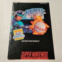 SNES Ken Griffey Jr&#39;s Winning Run Instruction Booklet MANUAL ONLY! - $6.92