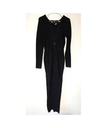 HERA Collection Black Corset Front Stretch Knit Jumpsuit Catsuit Jumpsui... - $67.01 CAD