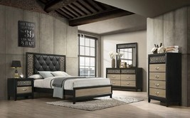 Petra 4-Piece Queen Bedroom Set with Elegant Wood Finish - $1,188.00