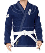 Reevo Guard Ultralight BJJ Gi Navy Blue Top with White Belt - size A2L - $51.94 CAD