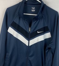 Nike Track Jacket Swoosh Logo Navy Blue Athletic Full Zip Men’s Large - £29.71 GBP