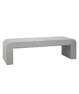 LeisureMod 63 Accent Bench Upholstered in Boucle with Curved Waterfall ... - $396.74 CAD