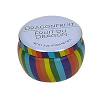 3 oz. Dragon Fruit-Scented Pride Candle in Rainbow-Striped Tin - $5.94