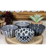 Made In Japan Symmetry Contemporary Design 5&quot;Diameter Porcelain Bowls Se... - $42.99