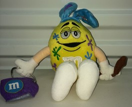 Galerie 12&quot; YELLOW M&amp;M Easter Bunny with Basket Stuffed Plush toy - £7.69 GBP