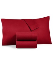 4PC Martha Stewart Collection Solid 100% Cotton Full Sheet Set, Canycane... - £82.65 GBP