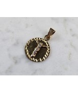Vintage Estate 14K Yellow Gold Religious Jesus Cross Pendant, 1.0g E6830 - $3,569.11 MXN