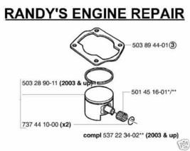 Piston Assembly Husqvarna Fits All 350 Models 537223404 - £89.61 GBP