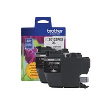 Brother Genuine LC30132PKS 2-Pack High Yield Black Ink Cartridges, Page Yield Up - £48.29 GBP