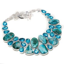 Shattuckite London Blue Topaz Gemstone Handmade Necklace Jewelry 18" SA 5160 - £12.71 GBP