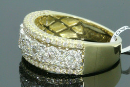 10K Gelb Vergoldet 1.71Ct Herren Künstlicher Diamant Verlobung Rosa Ring Band - £67.12 GBP