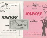 HARVEY Progarm Flyer &amp; Ticket Portland&#39;s Playhouse London  - $17.82