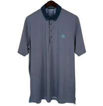 Greyson Golf Polo Shirt Mens XL Blue Geometric Short Sleeve Button Down - $38.61