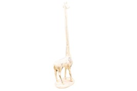 Whitewashed Cast Iron Giraffe Paper Towel Holder 19&quot; - £49.13 GBP