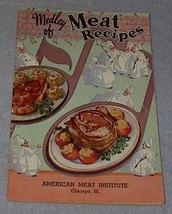 Vintage Medley of Meat Recipes Booklet Broiling Braising  Ca. 1950&#39;s - £4.70 GBP