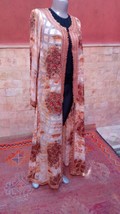 Moroccan Takchita Brown Caftan dress, Embroidered Moroccan kaftan, Dubai Aabaya  - £140.67 GBP