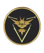 POKEMON GO IRON ON PATCH 3&quot; Team Instinct Yellow Round Game Fan Embroide... - $90.24 MXN