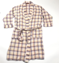 Missoni Home Dressing Gown Bath Robe Unisex Cotton Rainbow Plaid Checked Small - £134.55 GBP