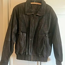 Pop&#39;s Vintage  Leather Flight Brown Bomber leather Jacket  Men’s Medium - £76.80 GBP
