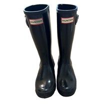 Hunter Classic Tall Rain Boots Black Kids Size 2 - $43.56