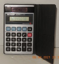 Vintage Sharp Elsi Mate EL-326F Solar Cell Calculator w/Dust Cover - £18.50 GBP