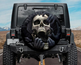Sugar Skull Lover Halloween Fun Universal Spare Tire Cover 17 inch For Jeep SUV  - $10.19