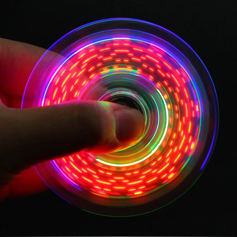 Play Fidget Spinner Glow in the Dark A Anti Stress Led Tri-Spinner Autism Lumino - $29.00