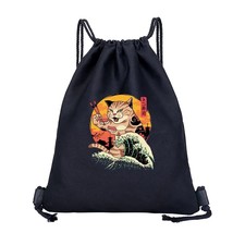 Drawstring Backpack Outdoor Fitness Drawstring Bag New Japan Cat Backpa Storage  - £93.39 GBP