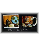 Stoneware Mug with Deskand Globe Scene #606700 - $6.74 CAD