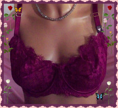 38DD Berry Rose WICKED Dream Angels Balconette PushUp wopad Victorias Secret Bra - £31.96 GBP