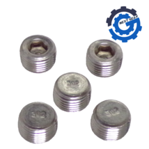Lot of 5 Pipe Plugs 5/8&quot; x 7/16&quot;  302 Stainless Steel  150 PSI Hex Count... - £16.85 GBP
