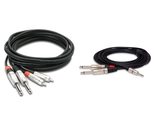 Hosa HPR-003X2 Dual REAN 1/4&quot; TS to RCA Pro Stereo Interconnect Cable, 3... - $22.95+