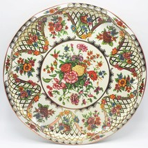 Daher Decorated Ware Round Tin Floral England 16&quot; - $24.74