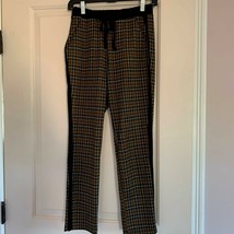 EUC ZARA TRAFALUC Black &amp; Yellow White Check Pull On Pants SZ S - $28.71