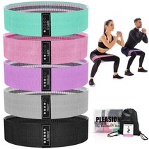 Fabric Resistance Bands For Working Out, 5 Levels Booty Bands For Women Men, Clo - £25.16 GBP