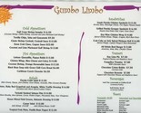 Gumbo Limbo Laminated Placemat Menu Ritz Carleton Hotel Naples Florida  - £17.20 GBP