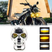 26W 3000LM Car Motorcycle IP68 Waterproof Skull Style Spotlight(Silver) - £16.60 GBP