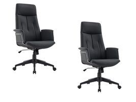 LeisureMod Inifini Ergonomic Office Chair High-Back Leather Adjustable H... - $516.46