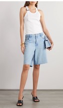 Good American Women&#39;s 90&#39;s Bermuda High Rise Cut Off Denim Shorts 2/26 NWT - £48.56 GBP