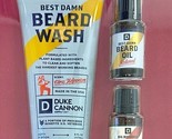 Duke Cannon Supply Co Beard Gift Set Beard Wash, Redwood &amp; Big Bourbon B... - $19.79