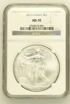 2013- Ngc Ms 70 American Silver Eagle NGC Coll Society #376561-061 No Mint Mark - £58.18 GBP