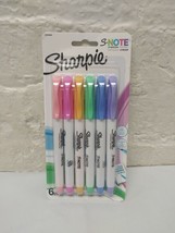 Sharpie S-Note Creative Markers Assorted Colors Chisel Tip 6 Count FREE SHIPPING - £7.97 GBP