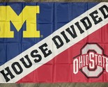 Michigan Wolverines Ohio State Buckeyes House Divided Flag 3x5 ft Banner - $15.99