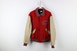 Vtg 80s 90s Mens 44 Distressed Wool Leather St Francis Football Varsity Jacket - £94.30 GBP