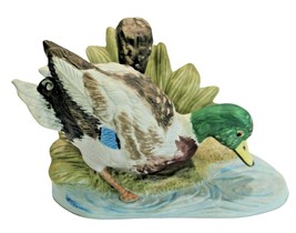 Vintage Duck Mallard Hand Painted Ceramic MIC Taiwan - £11.55 GBP