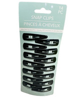 Salon Quality 14 Pc Black Snap Clips - £9.97 GBP