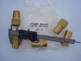 Lot of 5 pcs 1021612C Dixon Brass hose fittings 1 female threaded, 4 oth... - €7,78 EUR
